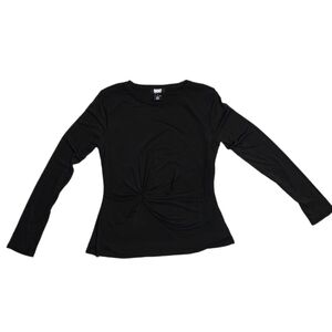 DKNY Black Long Sleeve Blouse